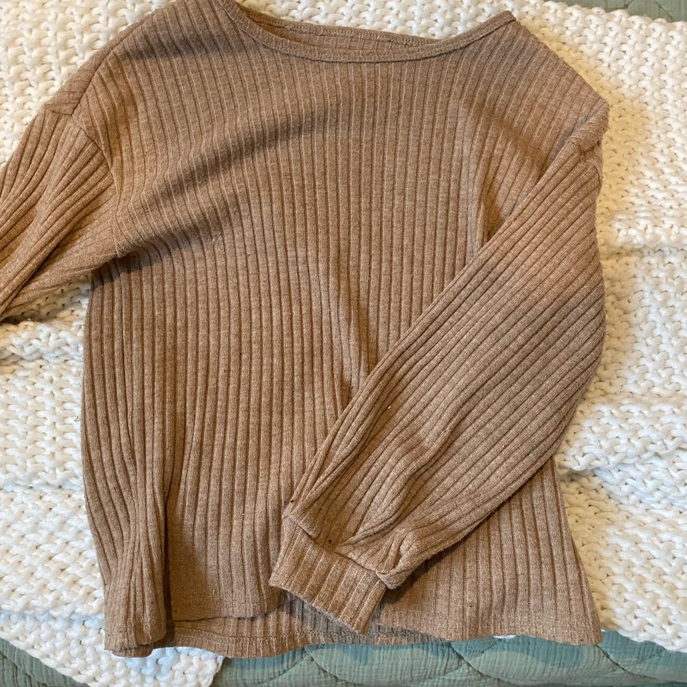 beige shirt
